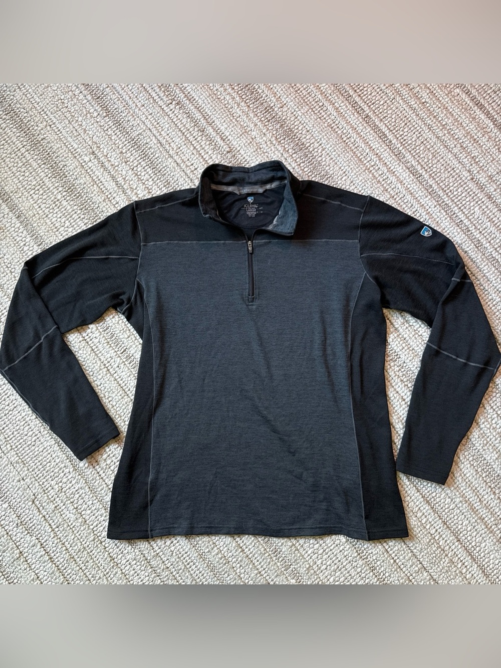Kuhl Pullover Long Sleeve 1/4 Zip Outdoor Performance Gray Men's Large Outdoors